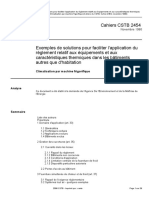 Exemples de Solutions Pour Faciliter L'application Du Règlement Relatif Aux Équipements Et Aux Caractéristiques Thermiques Dans Les Bâtiments Autres Que D'habitation