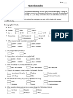 Smit Questionnaire On Jewellery