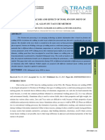 Parametric Analysis and Effect of Tool On FSW Joint of 6082 Al Alloy by Taguchi Method