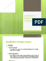 Qualitative Research Designs