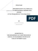 DESIGN AND IMPLEMENTATION OF A VIRTUAL E-LEARNING SYSTEM (A Case Study of Lagos State University)