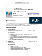 Curriculum Vitae (CV) : Pakistan Civil Aviation Authority (PCAA) Islamabad Int'l Airport