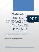 Manual de Produccion y Manofactura Del Cultivo de Pimiento