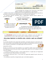 Higienizacao de Utensilios e Quipamentos e Area Fisica