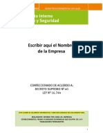 (RIHOS) Formato Reglamento Interno de Higiene y Seguridad