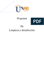 Programa de Limpieza y Desinfeccion