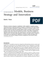 Business Models, Business Strategy and Innovation