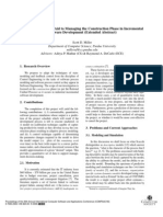 A Control-Theoretic Aid To Managing The Construction Phase in Incremental Software Development