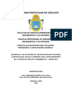 Desarrollo de Un Sistema de Gestión Hotelera Utilizando La Metodología Rup en La Empresa "Ofell Ross Presidente" de La Ciudad de Chiclayo, Diciembre 2011 - Marzo 2012