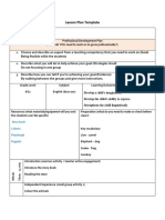 Lesson Plan Template: Story Book Colours Playdough Puppets