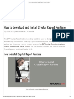 How To Download and Install Crystal Report Runtime