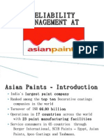 Reliability Management at Asian Paints - Team 3