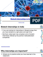 Biotech Internships in India