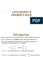 Determinants & Cramer'S Rule