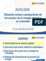 Los Precios de La Energía Eléctrica en Colombia ACOLGEN 2008