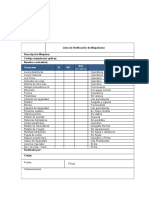 Lista de Verificación de Maquinaria