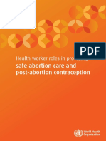 Safe Abortion Care and Post-Abortion Contraception: Health Worker Roles in Providing