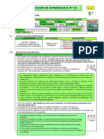 Sesión Aprendizaje #01 - 5° - Organizando 1