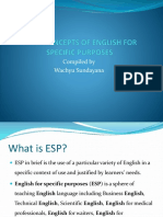 Topic # 1 & 2 Basic Concepts of English For Specifics Purposes