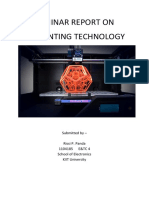 Seminar Report On 3D Printing Technology