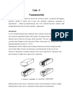 Unit - V Nanomaterials: Contents: Properties of Materials at Reduced Size: Electrical, Optical, Mechanical and Magnetic