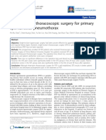 Single-Incision Thoracoscopic Surgery For Primary Spontaneous Pneumothorax