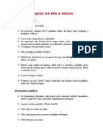 1o 2o 3o Ano Regras de Comportamento para A Missa