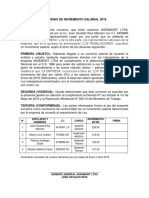 Modelo Convenio de Incremento Salarial 2018