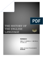 The History of The English Language: Prepared by