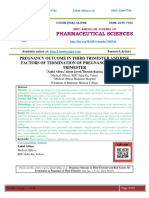 Pregnancy Outcome in Third Trimester and Risk Factors of Termination of Pregnancy at Third Trimester