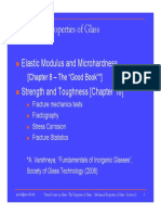 Mechanical Properties of Glass: Elastic Modulus and Microhardness Strength and Toughness (Chapter 18)