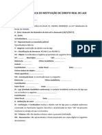 Instituição Do Direito Real de Laje - Minuta