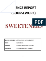 Science Report (Coursework) : Sweeteners