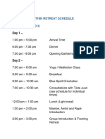 Retreat Schedule May18