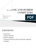 Analog and Hybrid Computers