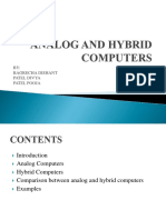 Analog and Hybrid Computers