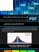 Valores Criticos en Laboratorio