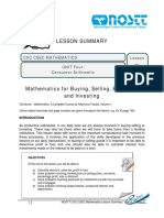 Lesson 5-Consumer Arithmetic