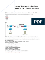 CCNA Discovery Working at A Small-To-Medium Business or ISP (Version 4.1) Final Exam