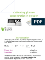 SAPS Estimating Glucose Concentrate in Solution