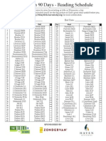 Read The Bible in 90 Days Reading Schedule