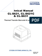 Citizen CL S621, CL S621C, CL S631 Technical Manual