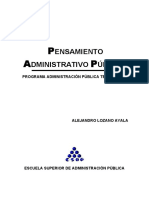 Pensamiento Administrativo Público