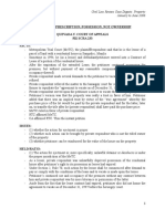 Ejectment: Prescription, Possession, Not Ownership Quevada V. Court of Appeals 502 SCRA 233 Facts