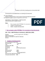 Hold Document:: 1 Run A Program Called "RFTMBLU" For Conversion of Hold Documents