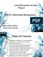 MIS For Marketing Management