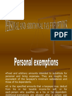 Personal and Additional Exemptions