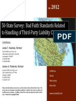 50-State Survey - Bad Faith Standards Related To The Handling of Third-Party Liability Claims