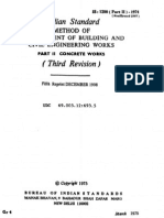 Indian Standard: Method of Measurement of Building and Civil Engineering Works