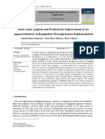 Root Cause Analysis and Productivity Improvement of An Apparel Industry in Bangladesh Through Kaizen Implementation